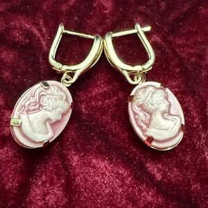 Cameo Pierced Earrings